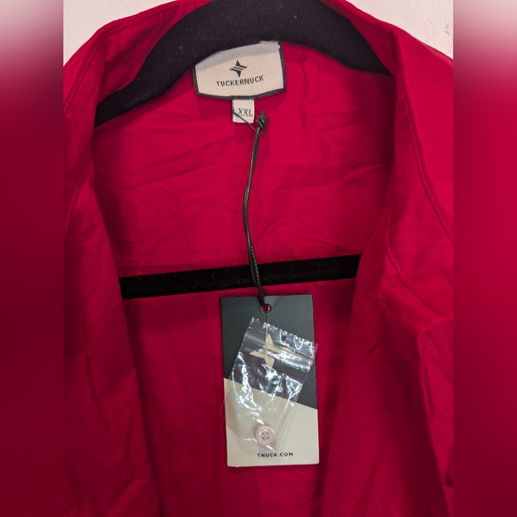 NWT Tuckernuck Women's Red Chessie Shirt Dress Size XXL 100% Cotton Luxury Chic - Picture 7 of 13